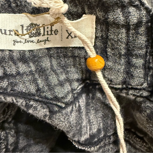 NWT! NATURAL LIFE Women’s XL Dakota Tie Overall Washed Black Boho Jumper - Picture 5 of 7